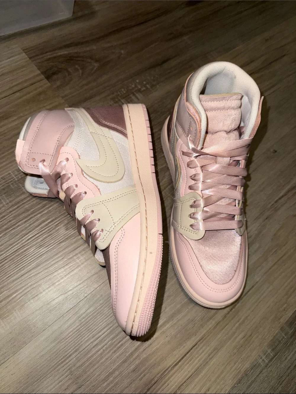 Nike Pastel Pink and Cream High-Top Sneakers